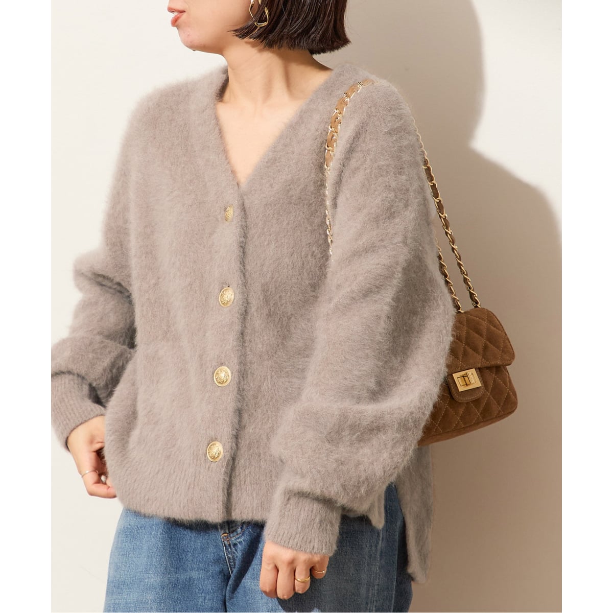 NOBLE YAK ヤク　ダブルボタンニットカーディガン Noble（ノーブル）の「YAK/ヤク ダブルボタンニットカーディガン