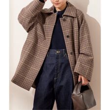 チェックワイドコート