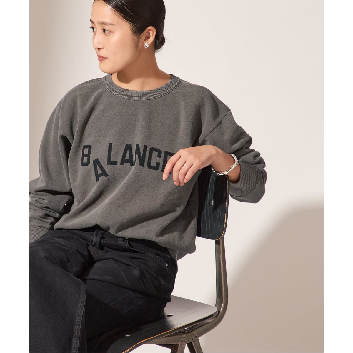 追加2》《別注》【INSCRIRE /アンスクリア】Asymmetry Sweat Shirt：ス