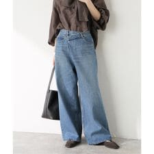 12OZデニム5ポケットギャザーパンツ