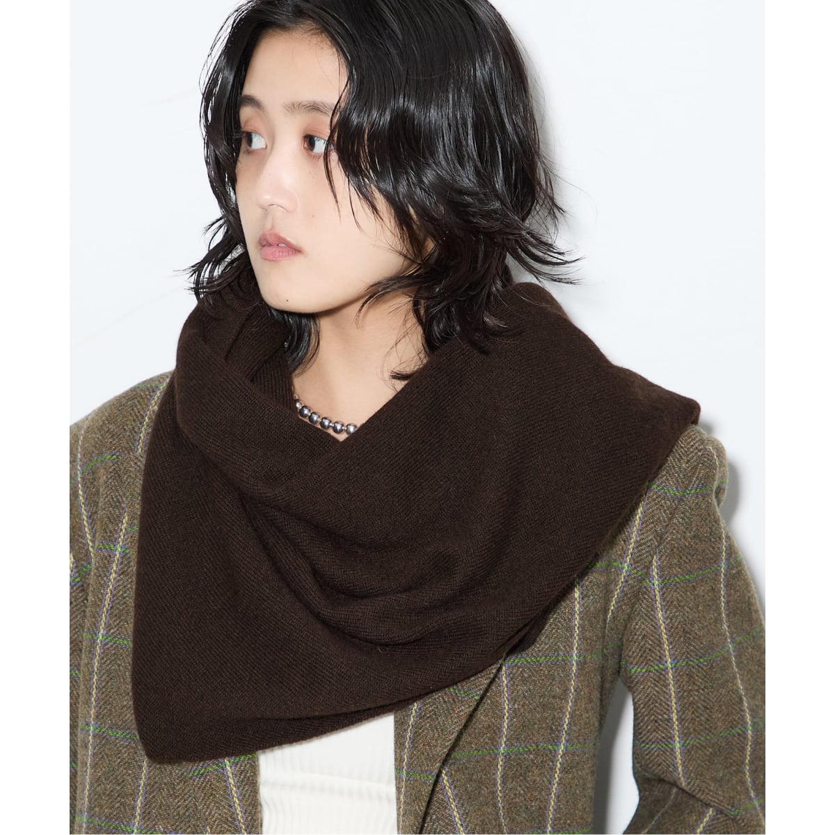 IENA カシミヤストール IENA（イエナ）の「【NIMNIMDUAI/ニムニムデュアイ】PLAIN THICK