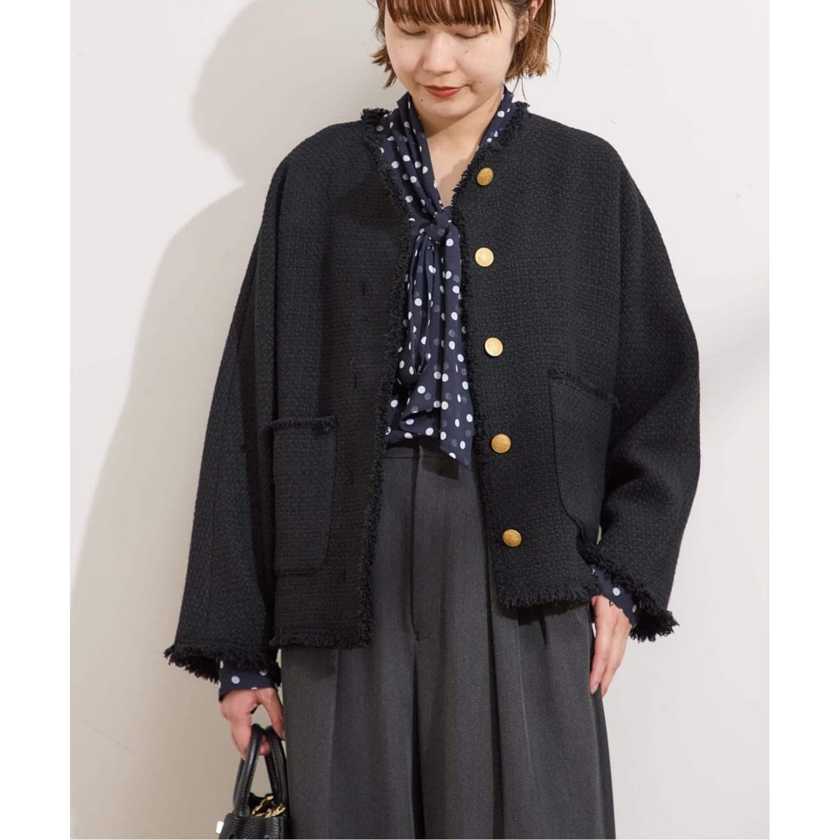 新品タグ付き✨IENA ウェザーノーカラージャケット ウェザーノーカラージャケット（ノーカラーコート）｜IENA