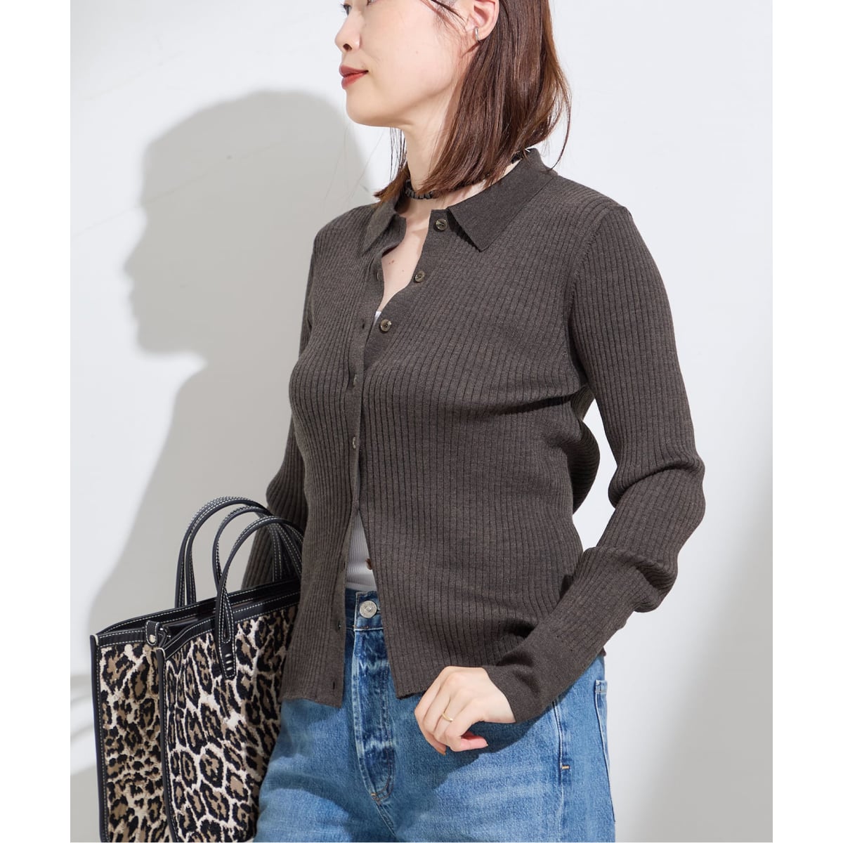 カシミヤ100クルーネックカーディガン | ジャーナルスタンダード