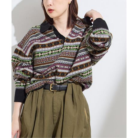 INSCRIRE /アンスクリア】Fairisle Polo Sweater：ニット | ジャーナル 