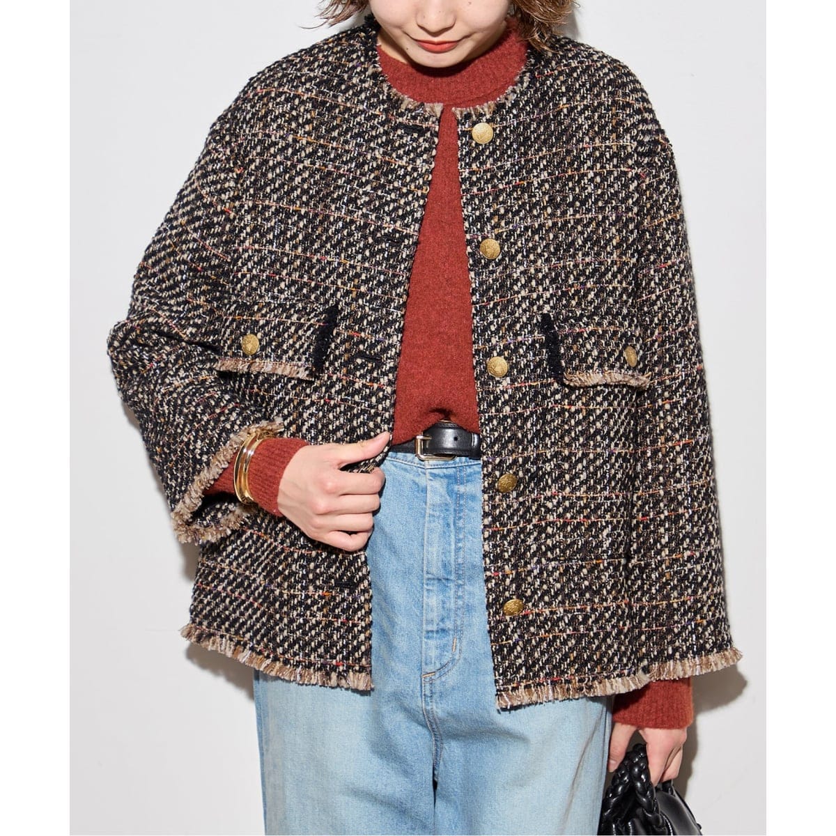 LESSAGE GIOLICA ラメツイードWIDEジャケット journal standard L'essage（ジャーナルスタンダードレサージュ