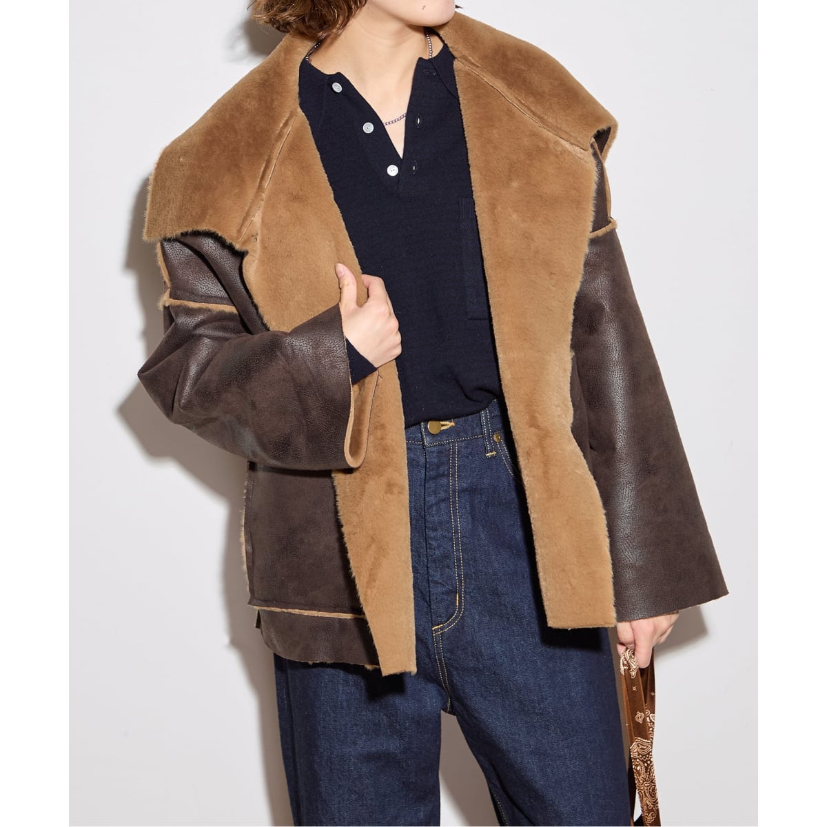 FUMIE TANAKA(フミエタナカ)】mix quilt rever co：コート