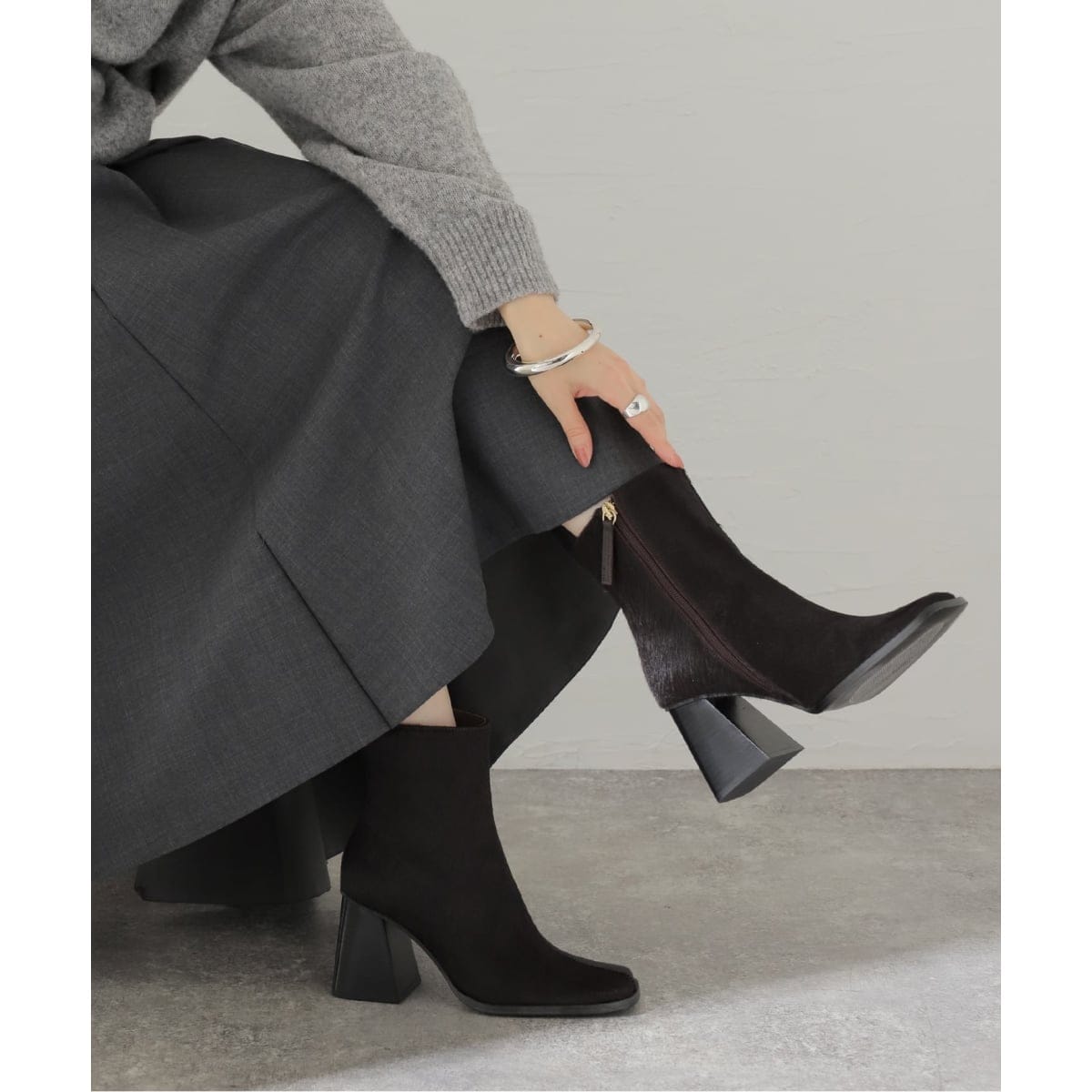 NEBULONI E. /ネブローニ】6923 / BASS HEEL 4.5cm：ショートブーツ