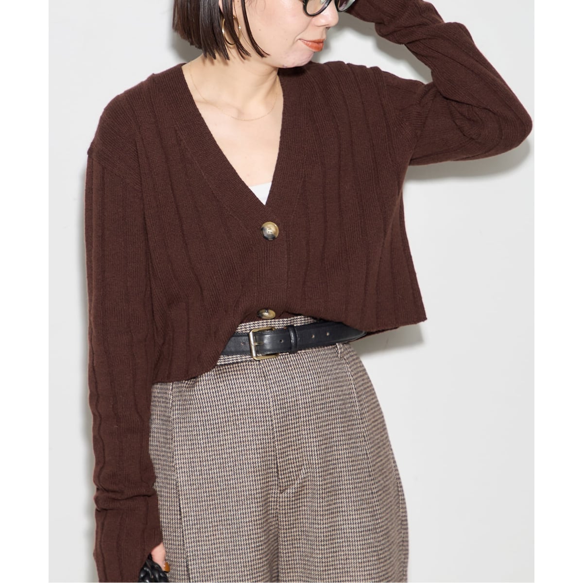 【美品】Noble 片畦ショートZipカーディガン 片畦ショートZipカーディガン | ノーブル(Noble) | マルイウェブチャネル