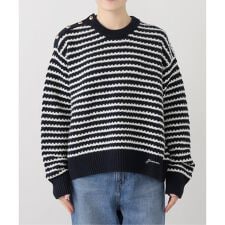 【GANNI/ガニーCotton Wool Stripe Sweater：ニット