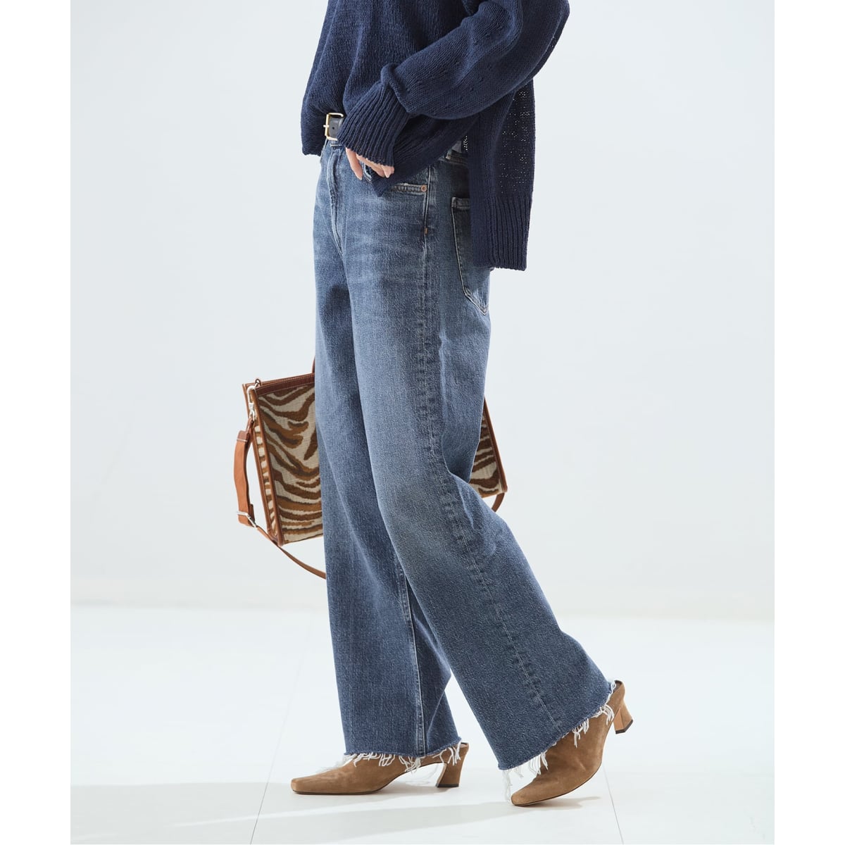 INSCRIRE /アンスクリア】E/C Loose Fit Pants：チノパンツ