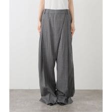 【GANNI/ガニー】 Brushed Wool Stripe Mid Waist Pant：パンツ