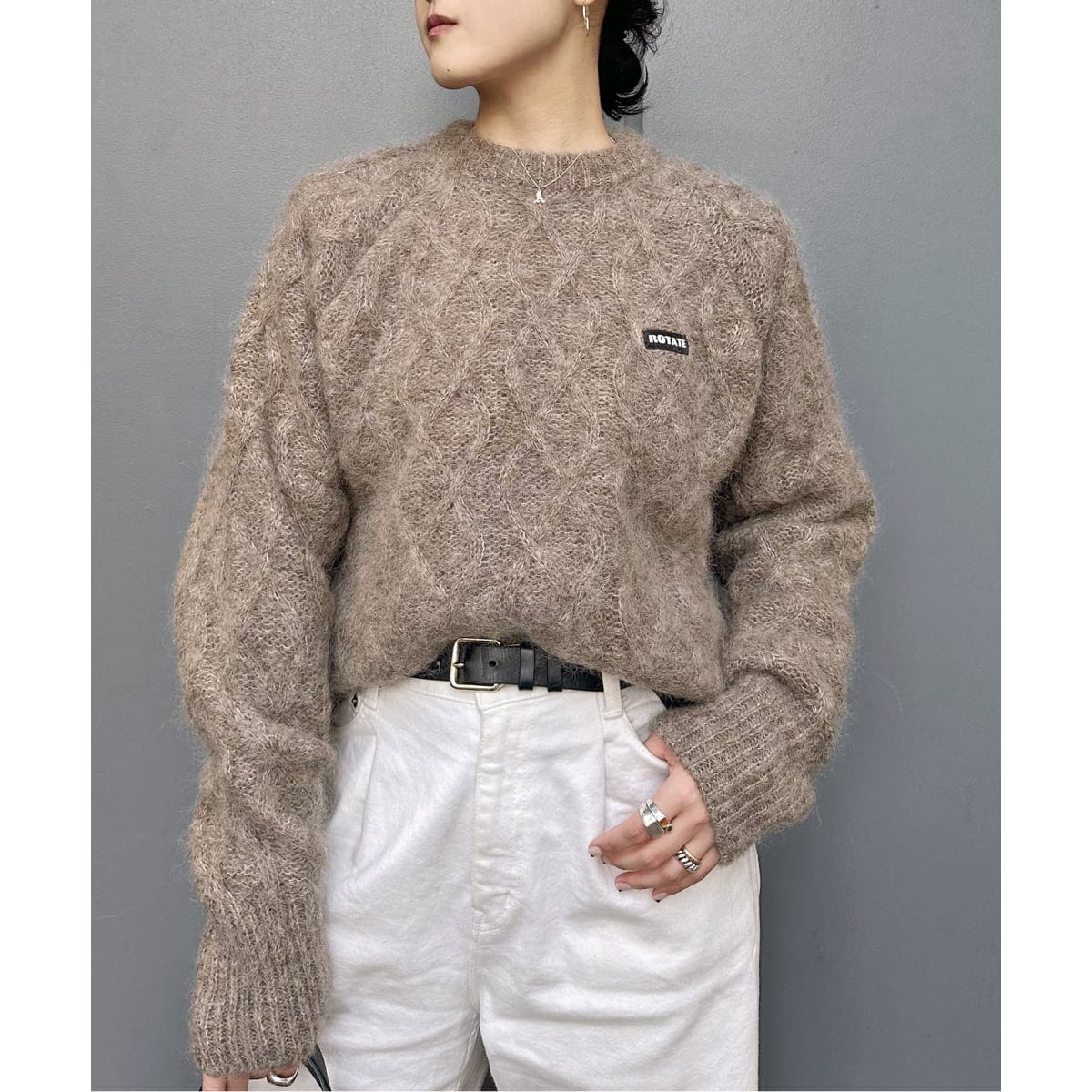 【NEW】ジャーナルスタンダード レサージュ（journal standard L’essage）/【ROTATE ローテート】Fluffy Knit Jumper:ニット ROTATE ローテート】Fluffy Knit Jumper:ニット | ジャーナル