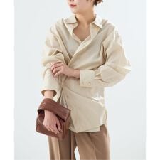 ダブルフロントカシュクールシャツ