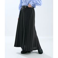 TWトロ/ストライプ プリーツスカート