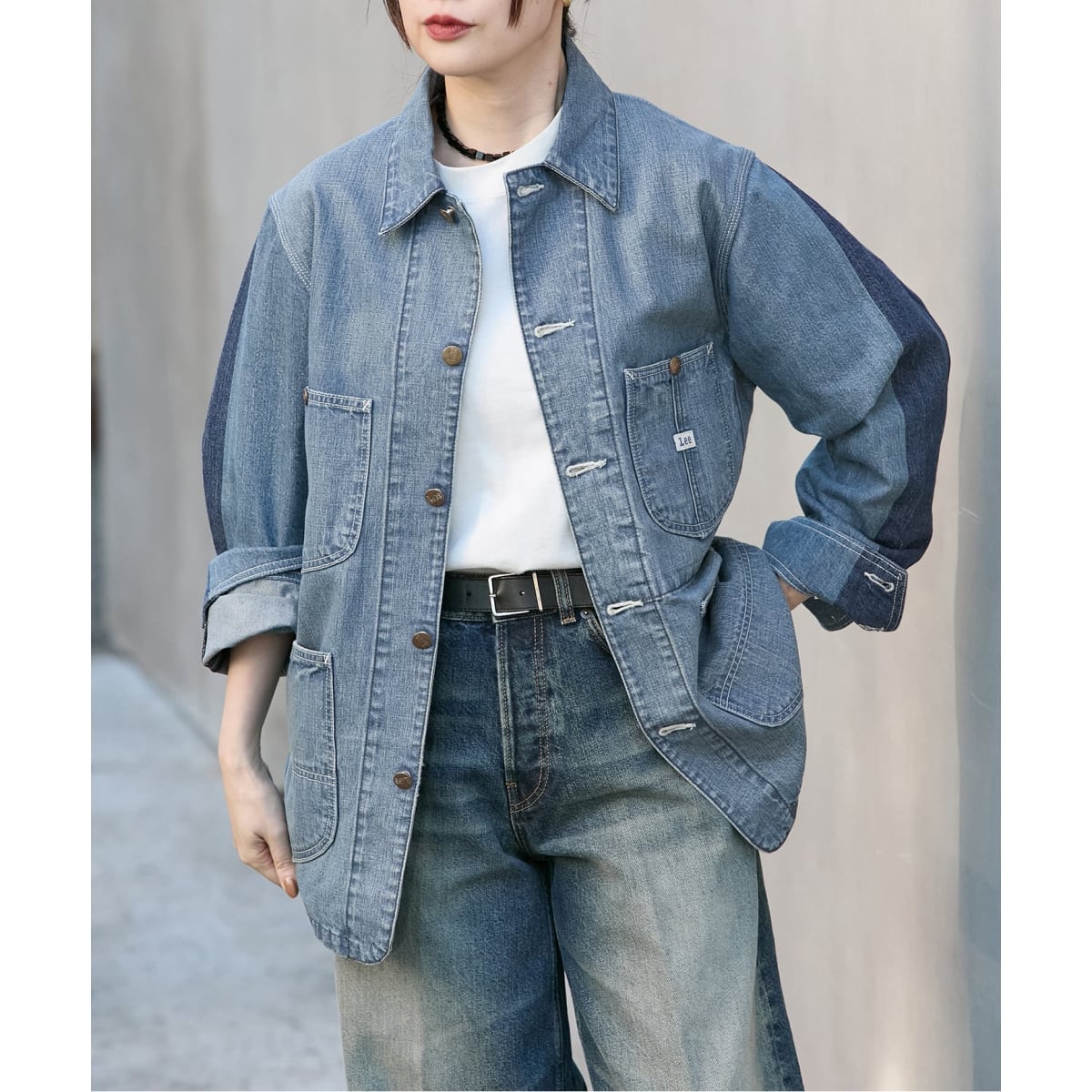 [�}���C]�ʒ��yINSCRIRE*LEE*LESSAGE�zLOCO JK DENIM OW*U�F�J�o�[�I�[��/�W���[�i���X�^���_�[�h ���T�[�W���ijournal standard L'essage�j �u���[ A
