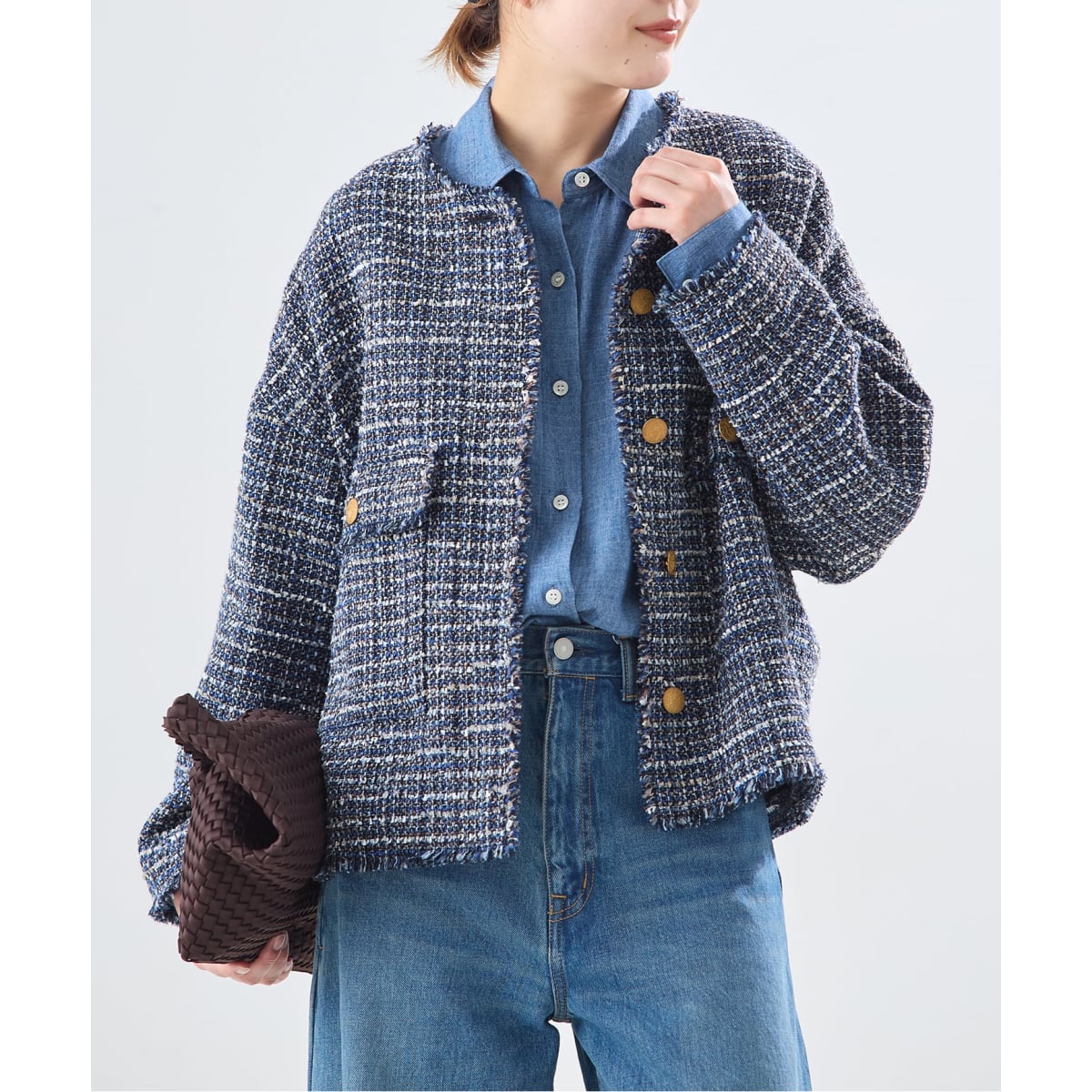 美品　BOWTE/バウト　CHECK TWEED SHORT JACKET BOWTE/バウト】CHECK TWEED SHORT JACKET | イエナ(IENA) | マルイ