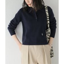 【SPORTY&RICH/スポーティアンドリッチ】 SRC Cashmere Polo shirt