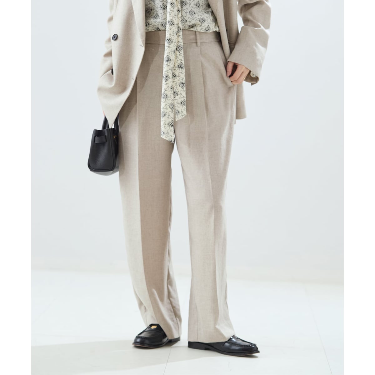 INSCRIRE /アンスクリア】E/C Loose Fit Pants：チノパンツ