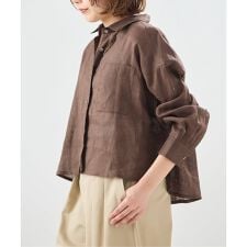 《予約》ヨーロピアンフラックス刺しゅうショートシャツ