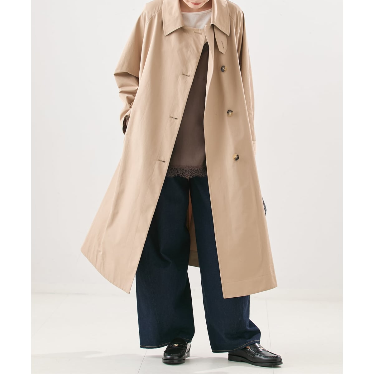 2024AW 日本製【L'ESSAGE】ヘリンボーンジャケットコート　F CANGIOLI/ヘリンボーンジャケットコート | ジャーナルスタンダード