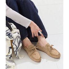 【ALOHAS/アロハス】Rowan Suede Beige Leather Loafers：ローフ