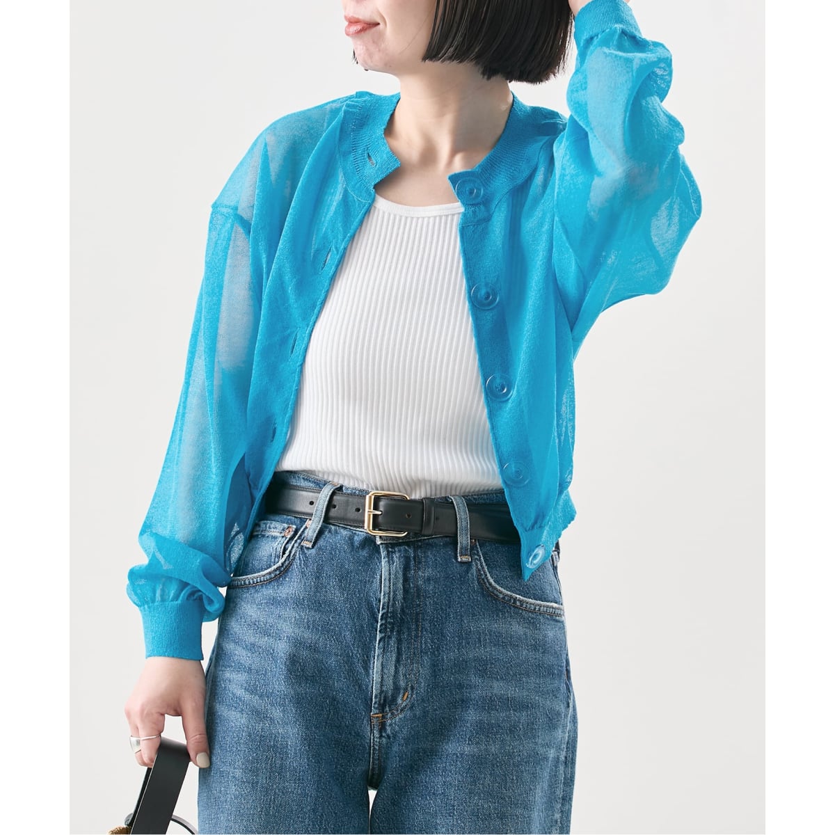 [�}���C]�yJANE SMITH/�W�F�[���X�~�X�z16G SHEER SHORT�J�[�f�B�K��/�W���[�i���X�^���_�[�h ���T�[�W���ijournal standard L'essage�j �u���[ A