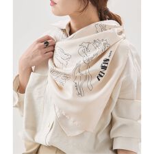【AENEIS/エネス】Nostalgia Flowers Silk Scarf：スカーフ