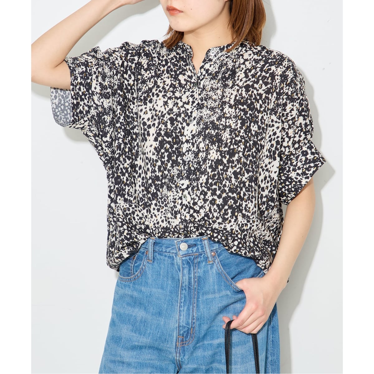 【タグ付未使用】25SS DEVEAUX GOLDラメモノトーンシャツレサージュ DEVEAUX GOLDラメモノトーンシャツ 2 | ジャーナルスタンダード