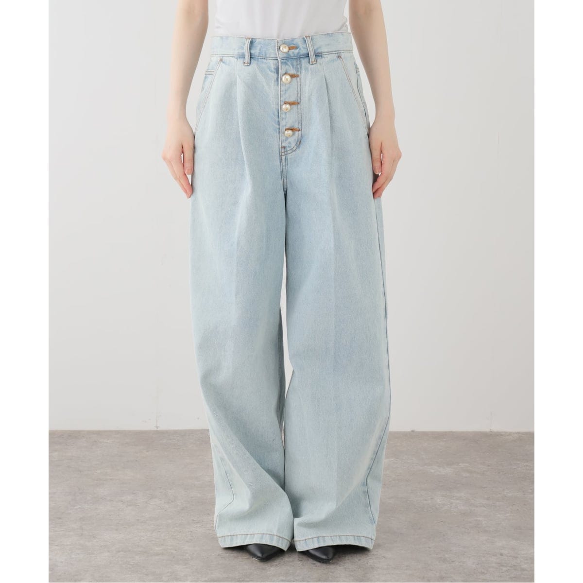 [�}���C]EENK/�C���N Wide Denim Pants �p���c ELD-1Q151-DP03-LB/�W���[�i���X�^���_�[�h ���T�[�W���ijournal standard L'essage�j �T�b�N�X�u���[