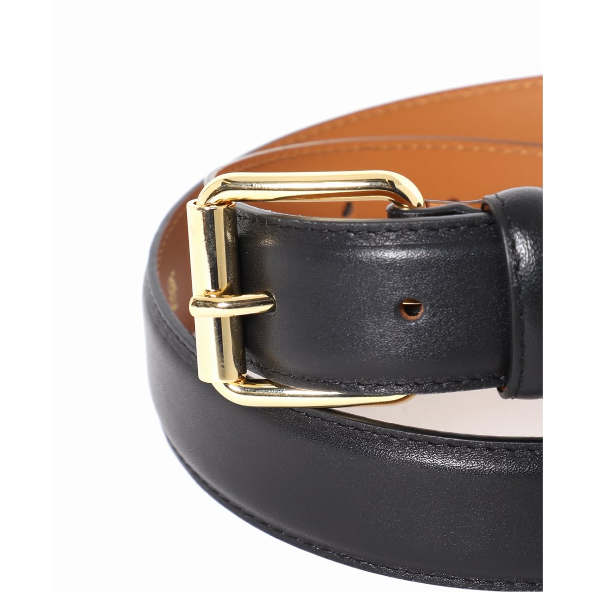 追加8》MAISON BOINET 30 mm belt in nappa leather lin