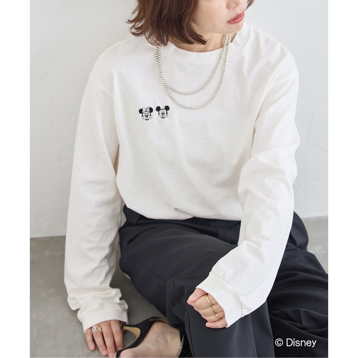 IENA - IENA  ジェーンスミス 別注 スウェット 予約》JANE SMITH/ジェーンスミス / MICKEY&MINNIE FACE L/S Tシ