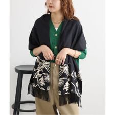 AENEIS/エネス Nostalgia FLowers Fringed Silk Scarf スカ