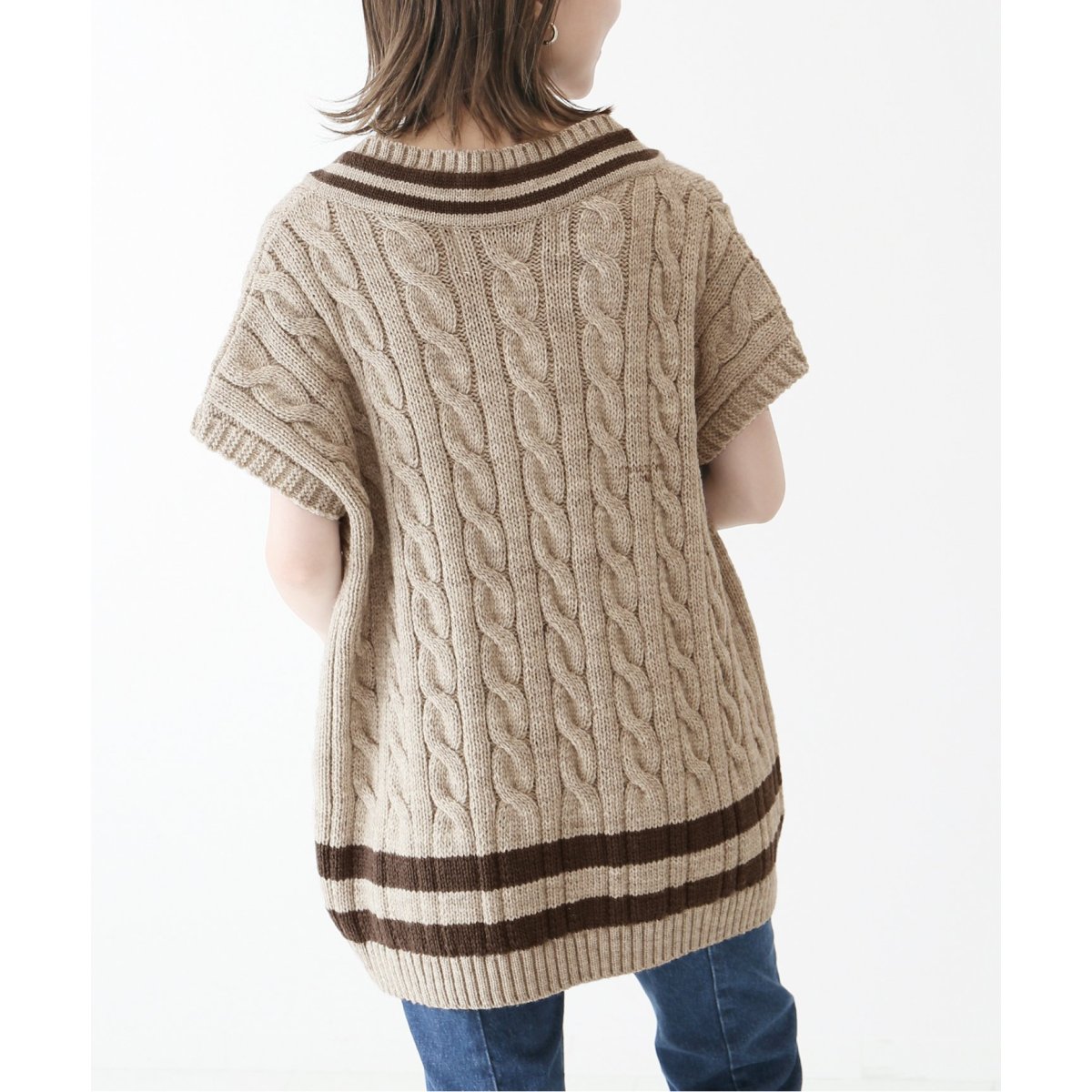 正規逆輸入品】 Knitwear】別注クリケットケーブルニットベスト ...