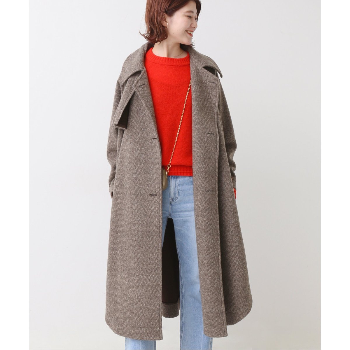 Wスライバー ヘリンボーンボリュームコート◇ | スピック＆スパン