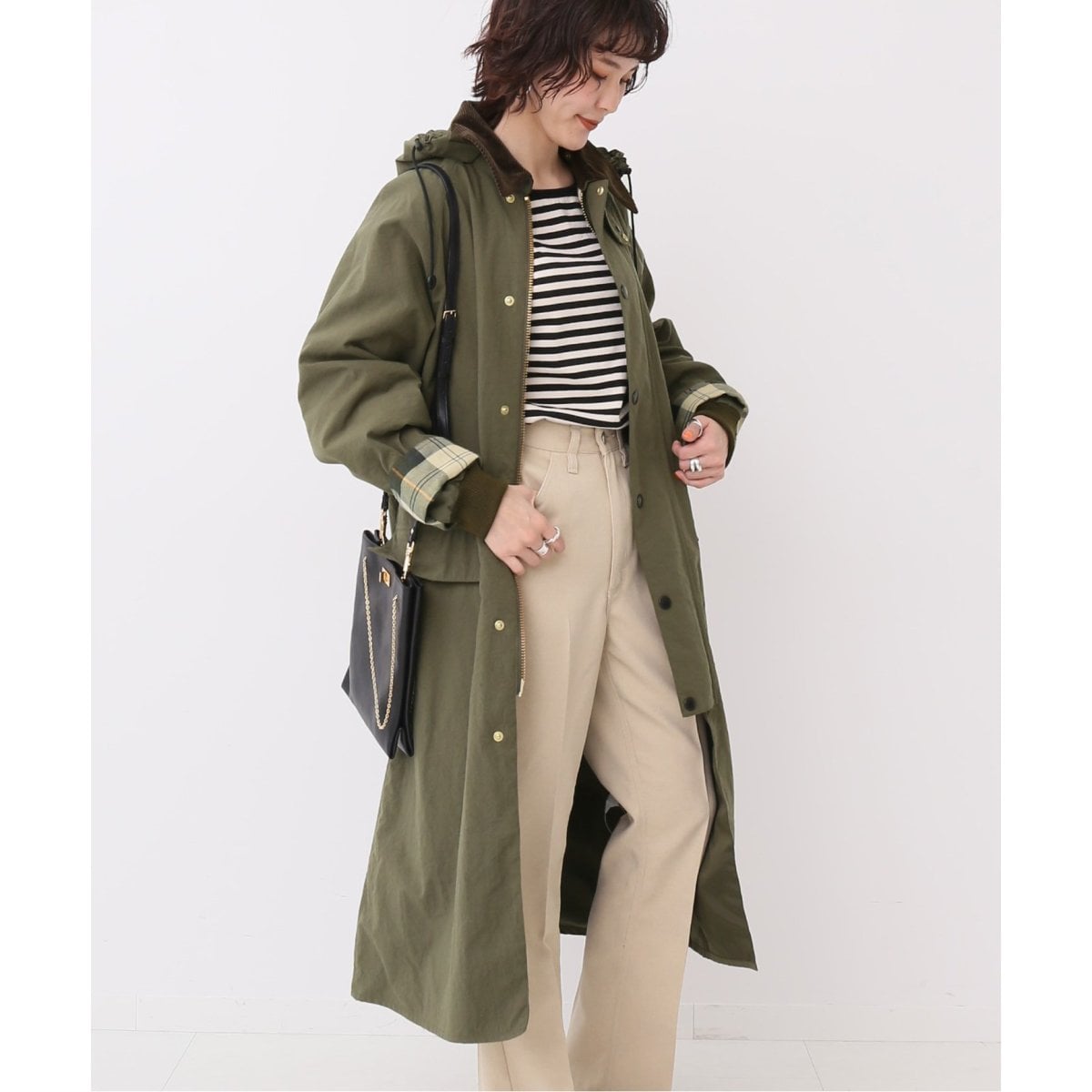 柔らかい 【Barbour】別注BURGHLEY フード付き SP BURGHLEY フード付き