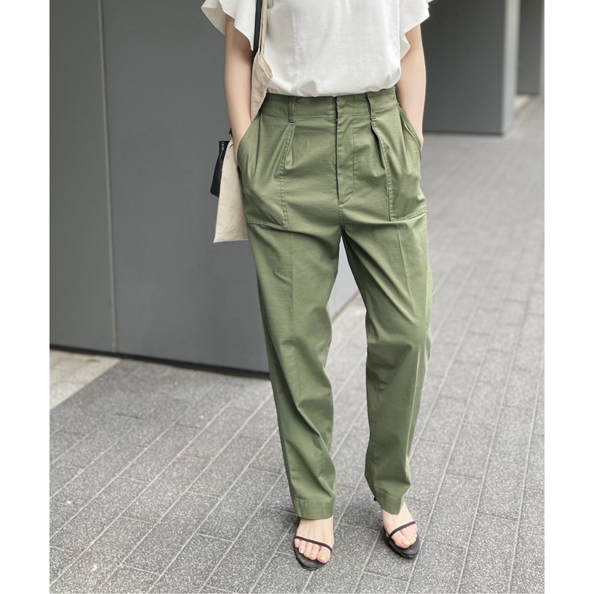 Spick&Span サテンイージーカーゴパンツ 38 バックサテンイージーカーゴパンツ | スピック＆スパン(Spick