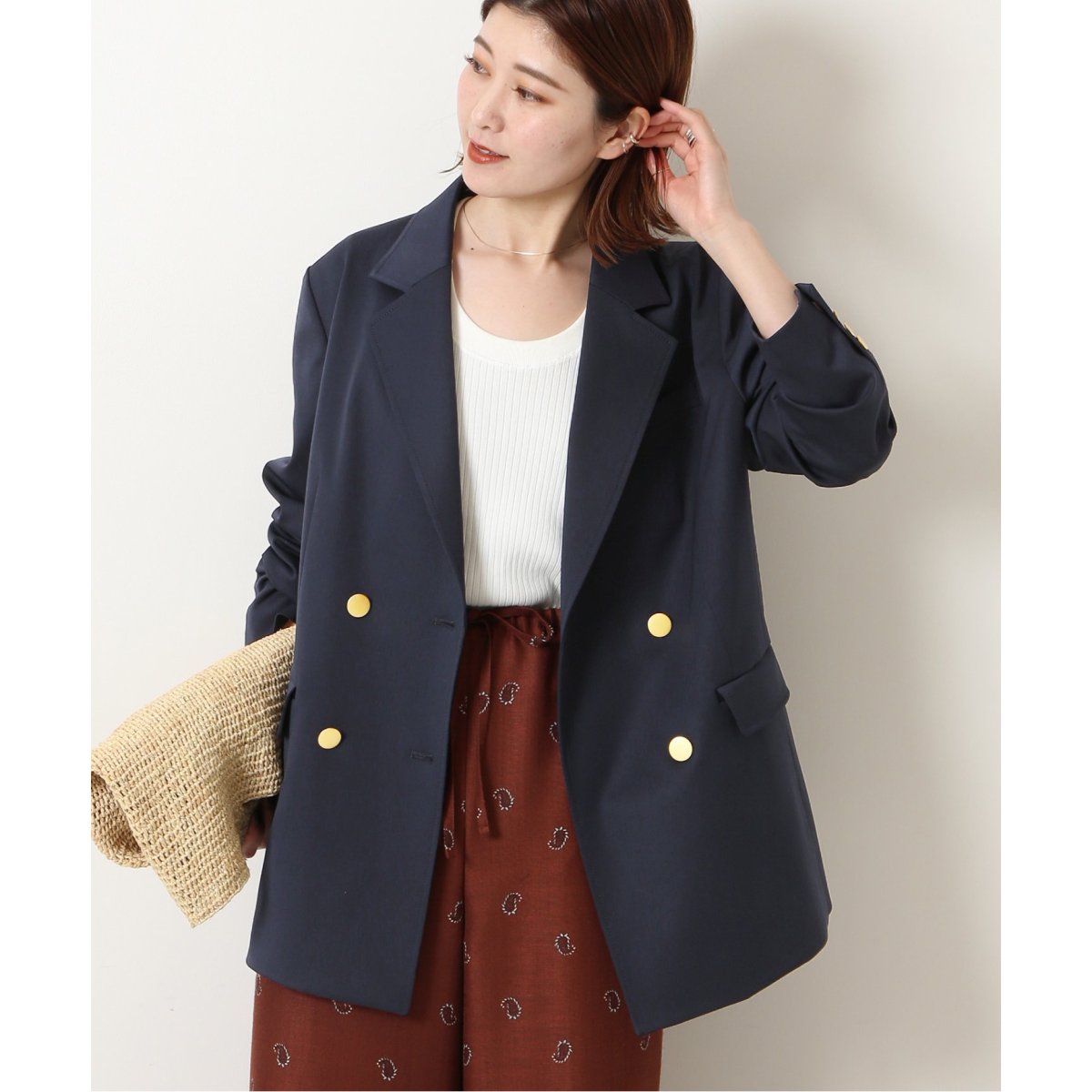 美品】CHONO stella dot ダブルブレストジャケット-