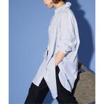 ボイルストライプロングルーズシャツ | スピック＆スパン(Spick and 