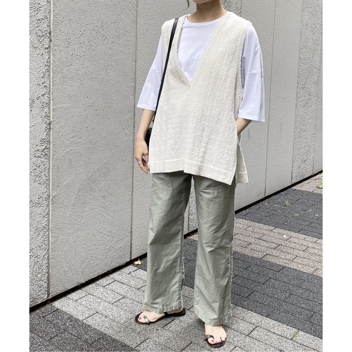 Spick and Span Italian fabric ツイードベスト - トップス