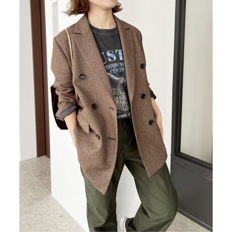 リングツイードダブルブレストジャケット | スピック＆スパン(Spick  