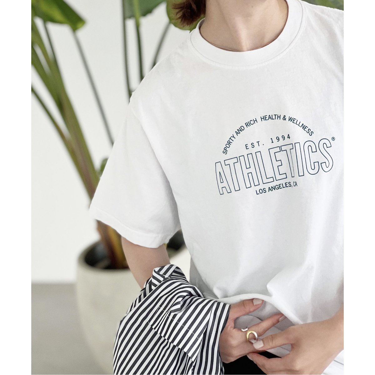 Sporty & Rich /スポーティアンドリッチ】 Athletics Tシャツ