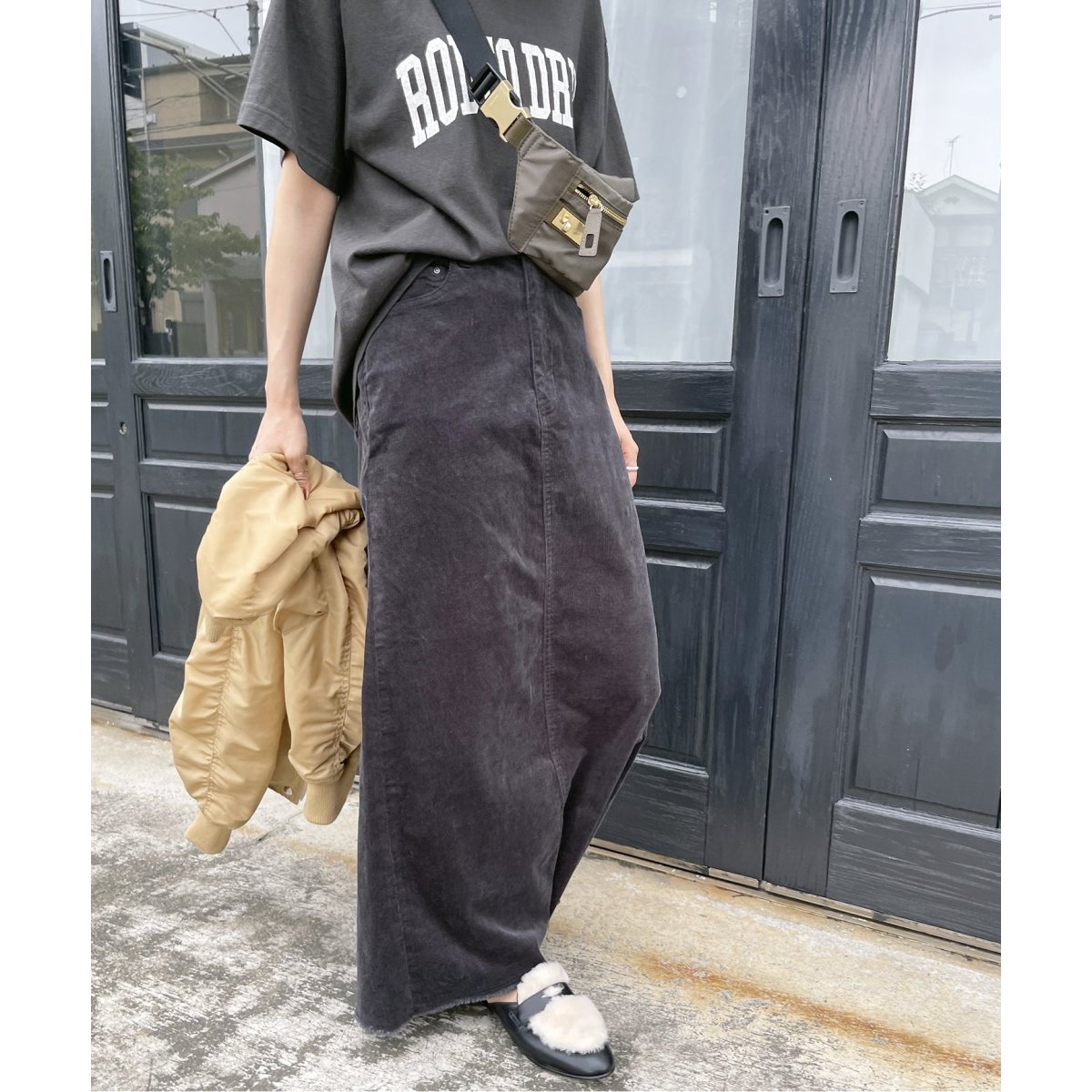 ≪一部店舗+WEB限定追加≫コーデュロイマキシスカート