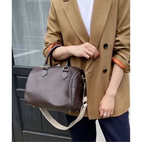 AULENTTI/オウレンティ】 キャンバスストラップボストンバッグ  