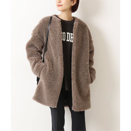 TICCA /ティッカ】ウールファーノーカラーコート | スピック＆スパン  