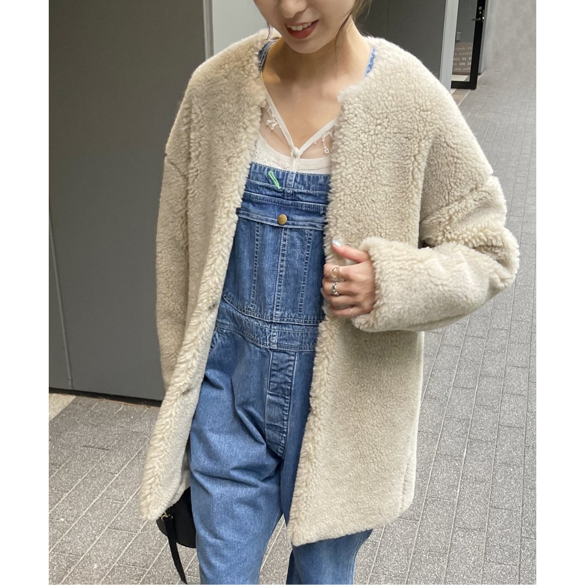 TICCA /ティッカ】ウールファーノーカラーコート | スピック＆スパン