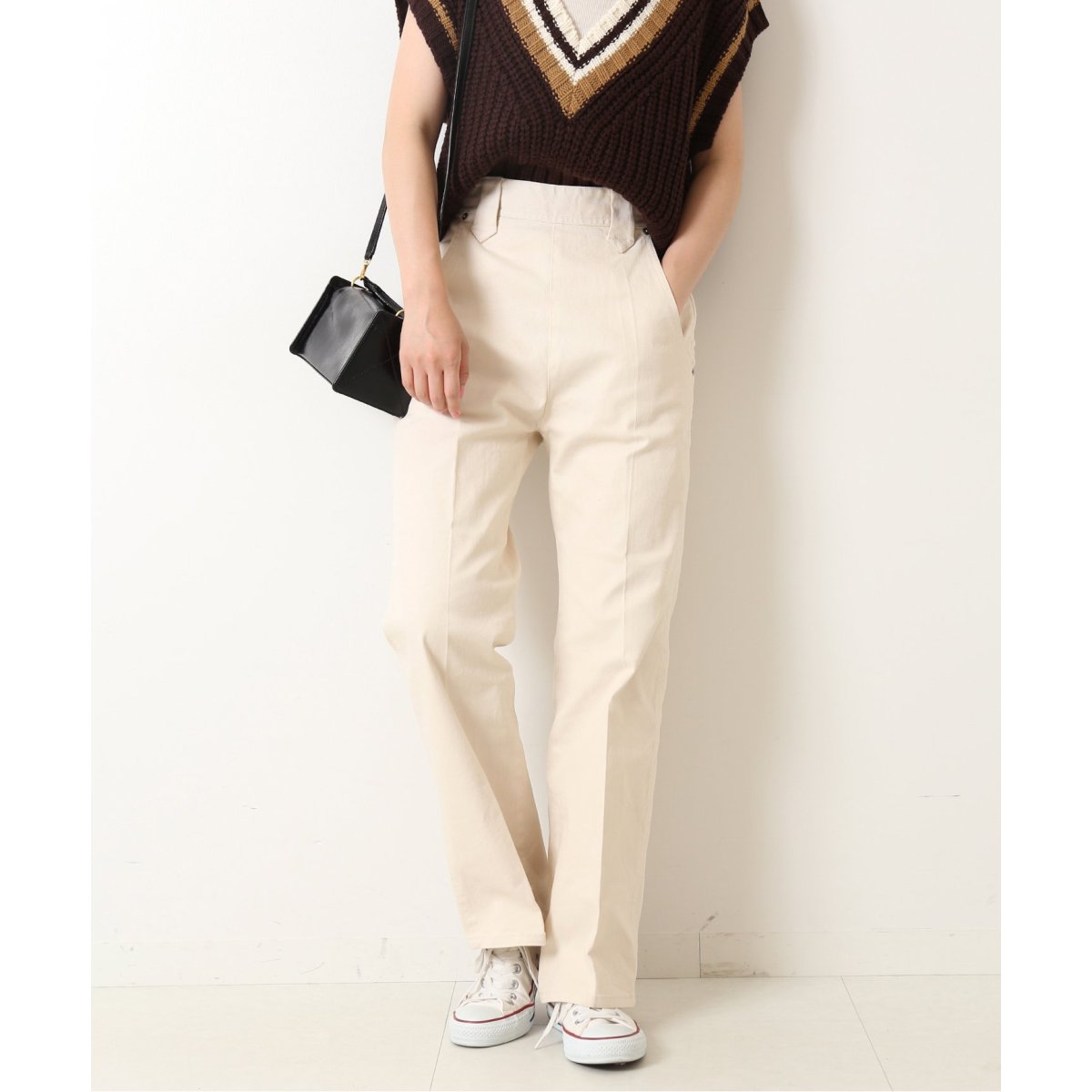 スピックアンドスパン 新品❗️コットンスリムストレートパンツ