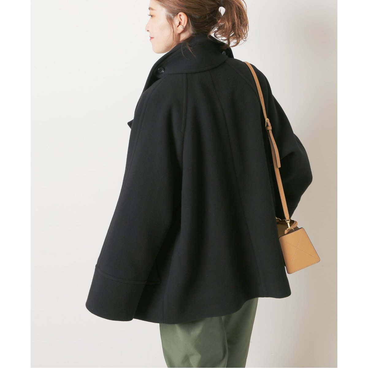 Spick & Span W/Nyモッサステンカラーショートコート