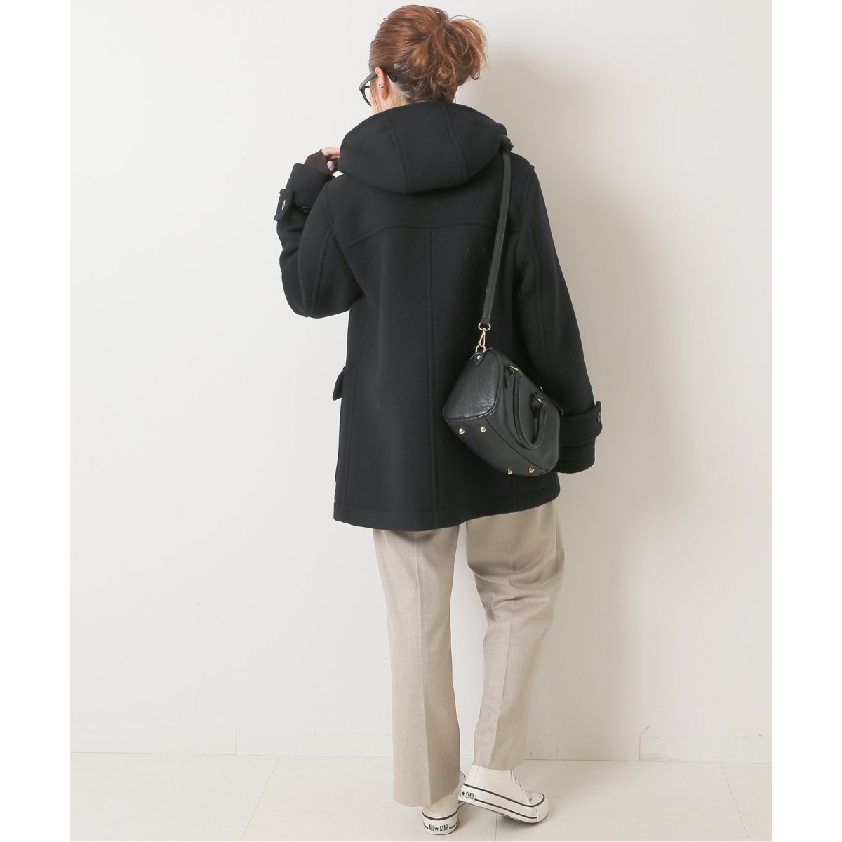 [専用]スピックアンドスパン パイルウール ダッフルコート ブラック　38サイズ パイルウールダッフルコート | スピック＆スパン(Spick and Span