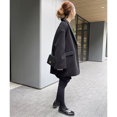 W/Nyモッサジャケットライクコートベージュ ウール Spick&Span 