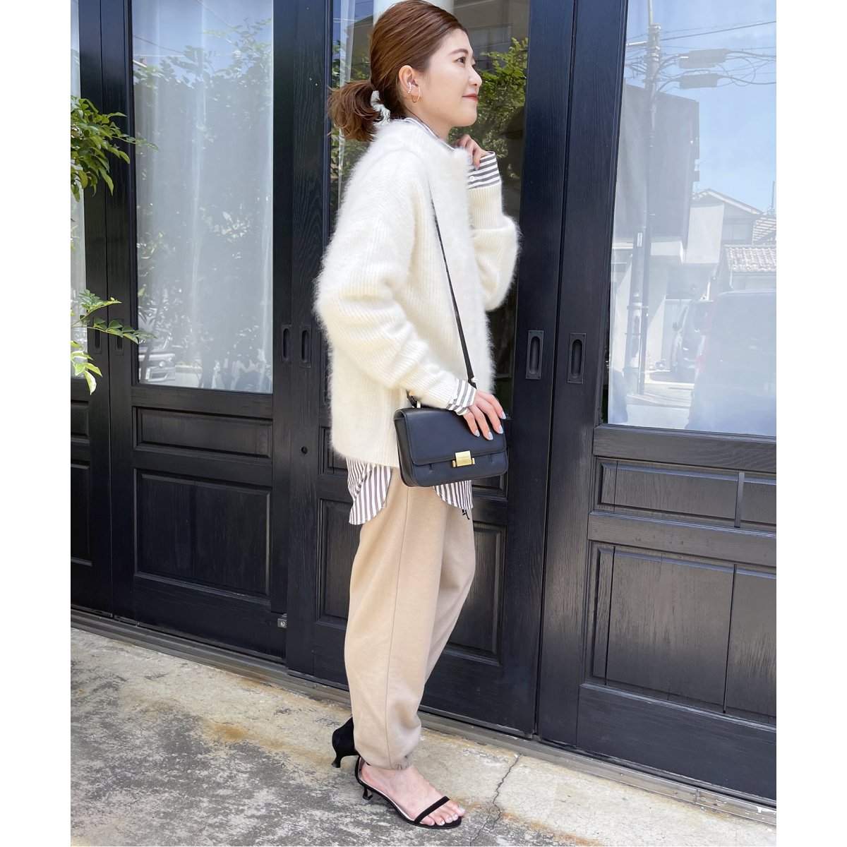 Spick&Span◇ラクーンファーニット片畔ボトルネックプルオーバー